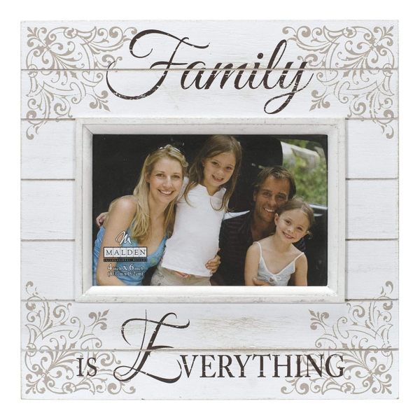 Sunwashed Wood Words Family Distressed 4x6 Picture Frame · Ellisi Gifts